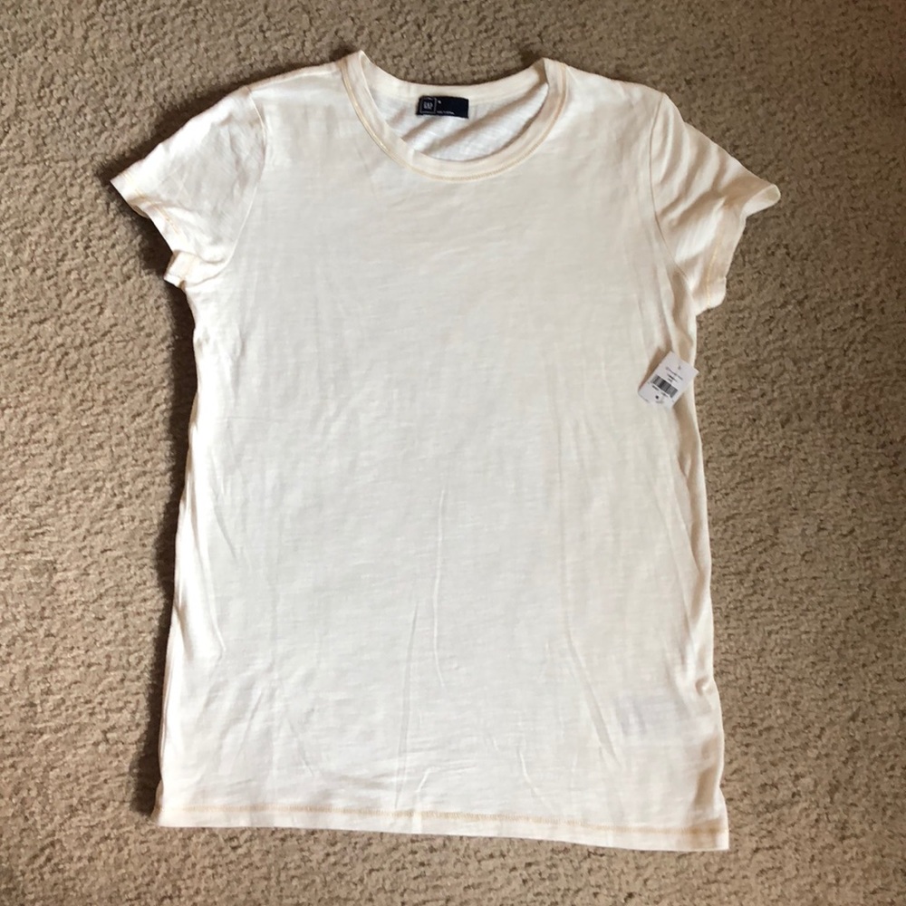 Cream Basic Tee